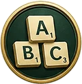 Icône de lettres pour un jeu de vocabulaire en français